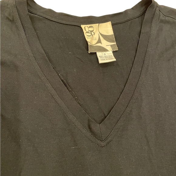 CO-OP Barneys New York Women's V-Neck 100% Silk Black Tank Top, Size Small, EUC - Picture 2 of 6